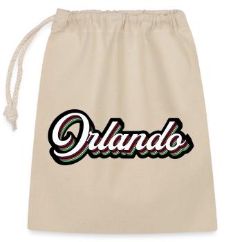 Orlando Rainbow Script - Closable cotton gift bag (25x30cm) - nature - Front