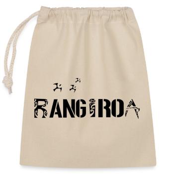RANGIROA (Noir) - Sac cadeau en coton avec cordon (25 x 30 cm) - nature - Devant