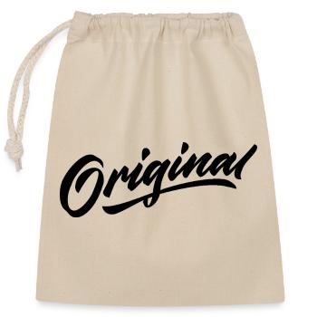 Original - Closable cotton gift bag (25x30cm) - nature - Front