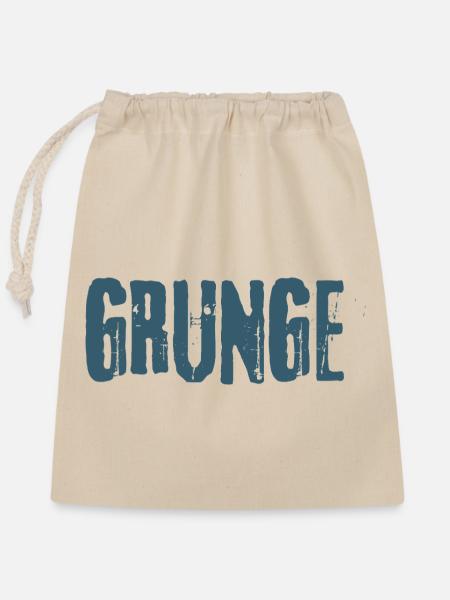 Grunge - Verschließbarer Geschenkbeutel aus Baumwolle (25x30cm) - Natur
