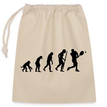 Evolution of tennis - Verschließbarer Geschenkbeutel aus Baumwolle (25x30cm) - Natur - Vorne