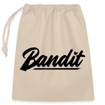 bandit motorrad rebell patch sticker aufkleber - Verschließbarer Geschenkbeutel aus Baumwolle (25x30cm) - Natur - Vorne