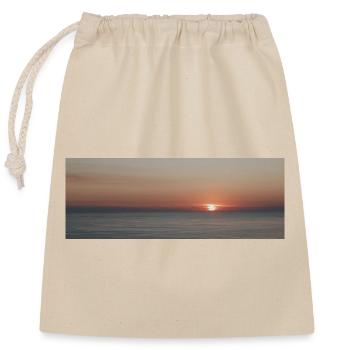 Sonnenuntergang über dem Meer - Verschließbarer Geschenkbeutel aus Baumwolle (25x30cm) - Natur - Vorne