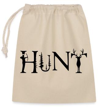 Hunt - Closable cotton gift bag (25x30cm) - nature - Front