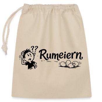 Rumeiern - Verschließbarer Geschenkbeutel aus Baumwolle (25x30cm) - Natur - Vorne