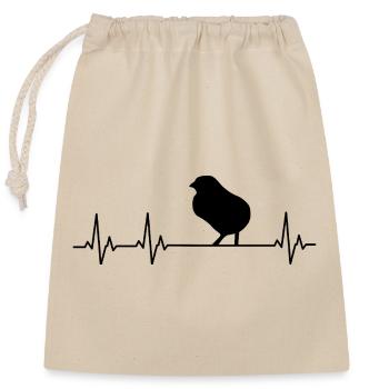 Fans de poulets - - Coq - Poussins - Sac cadeau en coton avec cordon (25 x 30 cm) - nature - Devant