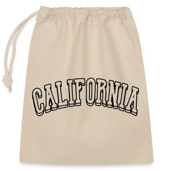 Chemise californienne - Sac cadeau en coton avec cordon (25 x 30 cm) - nature - Devant