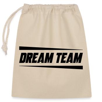 Dream Team Mannschaft - Closable cotton gift bag (25x30cm) - nature - Front