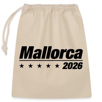 Majorque 2026 Vacances à Majorque - Sac cadeau en coton avec cordon (25 x 30 cm) - nature - Devant