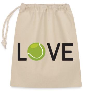 Amateur de tennis - Sac cadeau en coton avec cordon (25 x 30 cm) - nature - Devant