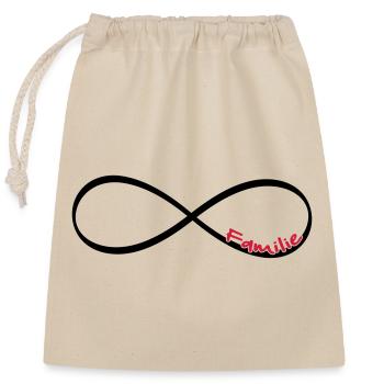 Infinity Sign Family - Cadeau - Sac cadeau en coton avec cordon (25 x 30 cm) - nature - Devant