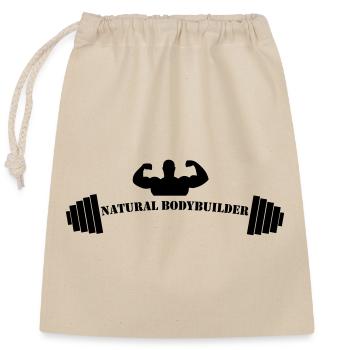 culturiste, musculation,fitness,entraînement,bête - Sac cadeau en coton avec cordon (25 x 30 cm) - nature - Devant