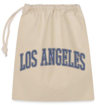 Los Angeles Arc Typography - Closable cotton gift bag (25x30cm) - nature - Front
