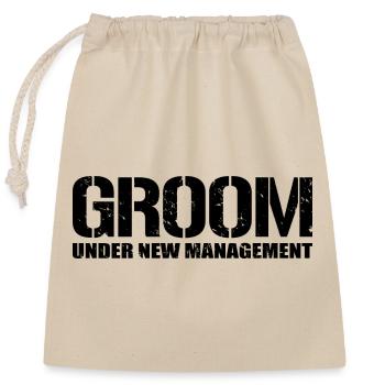 Groom sous la nouvelle direction drôle de célibataire - Sac cadeau en coton avec cordon (25 x 30 cm) - nature - Devant