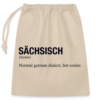 SAXON Saxe - Sac cadeau en coton avec cordon (25 x 30 cm) - nature - Devant