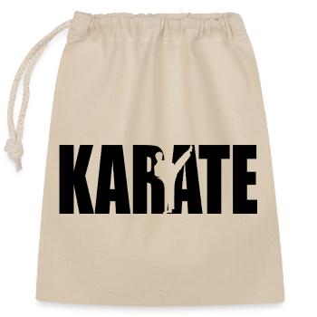 Klassisches Karate Design – Stärke & Disziplin - Verschließbarer Geschenkbeutel aus Baumwolle (25x30cm) - Natur - Vorne
