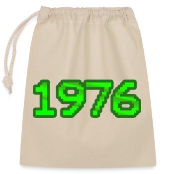 Nerd 1976 - Closable cotton gift bag (25x30cm) - nature - Front