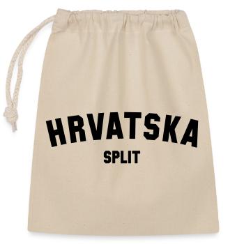 SPLIT, Hrvatska, Croatie, Croatie - Sac cadeau en coton avec cordon (25 x 30 cm) - nature - Devant