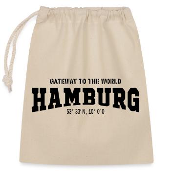 HAMBURG - Closable cotton gift bag (25x30cm) - nature - Front