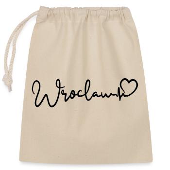 Battements de cœur de Wroclaw - Sac cadeau en coton avec cordon (25 x 30 cm) - nature - Devant