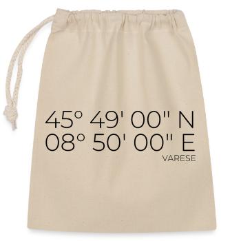 Coordonnées Varese, Italie - Sac cadeau en coton avec cordon (25 x 30 cm) - nature - Devant
