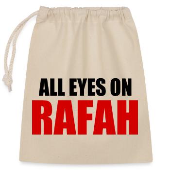 all eyes on rafah - Sac cadeau en coton avec cordon (25 x 30 cm) - nature - Devant