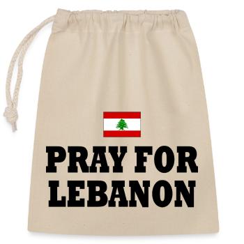 Pray for lebanon - Sac cadeau en coton avec cordon (25 x 30 cm) - nature - Devant
