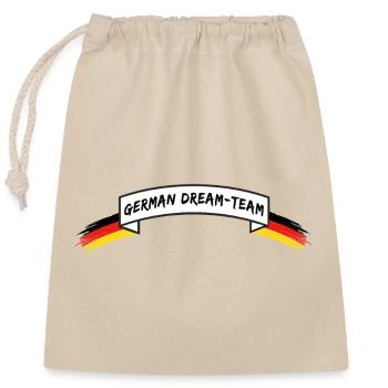 DREAM TEAM ALLEMANDE | Banderole Allemagne - Sac cadeau en coton avec cordon (25 x 30 cm) - nature - Devant
