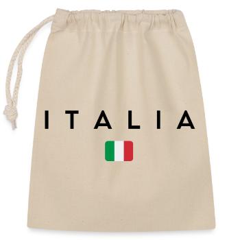 Fierté italienne, design minimaliste et élégant - Sac cadeau en coton avec cordon (25 x 30 cm) - nature - Devant