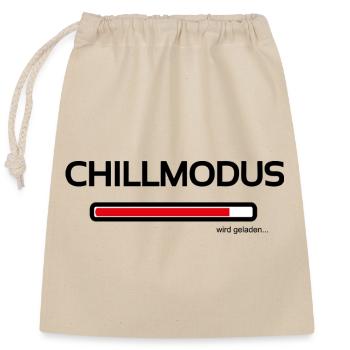 Chill mode - today we only rest - Closable cotton gift bag (25x30cm) - nature - Front