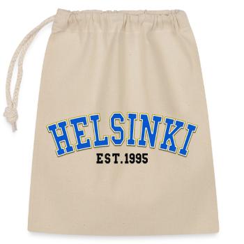 Helsinki Est.1995 - Closable cotton gift bag (25x30cm) - nature - Front