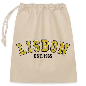 Lisbon Est. 1965 - Closable cotton gift bag (25x30cm) - nature - Front