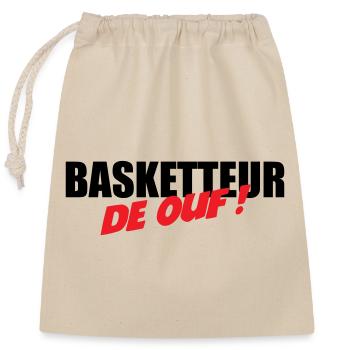 Basketballspieler der Welt – spaßige Leidenschaftssportleistung - Verschließbarer Geschenkbeutel aus Baumwolle (25x30cm) - Natur - Vorne
