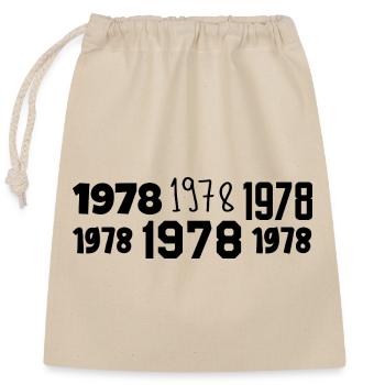 1978 - Awesome since 1978 - Closable cotton gift bag (25x30cm) - nature - Front
