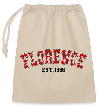 Florence fondée en 1986 - Sac cadeau en coton avec cordon (25 x 30 cm) - nature - Devant