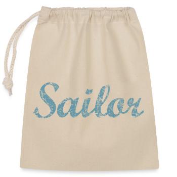 Sailor Segel Segeln Segler - Verschließbarer Geschenkbeutel aus Baumwolle (25x30cm) - Natur - Vorne