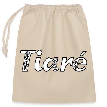 Tiaré - Sac cadeau en coton avec cordon (25 x 30 cm) - nature - Devant
