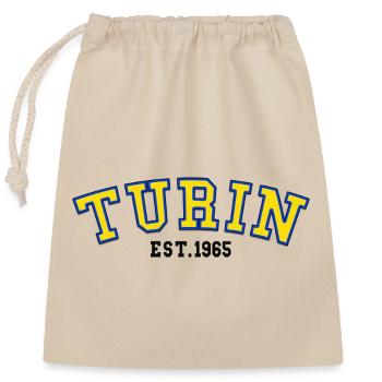 Turin Est.1965 - Verschließbarer Geschenkbeutel aus Baumwolle (25x30cm) - Natur - Vorne
