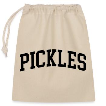 Pickle College University Pickles - Closable cotton gift bag (25x30cm) - nature - Front