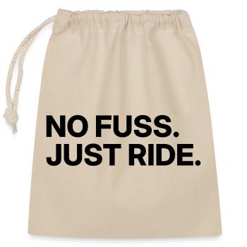 Pas de tracas - Juste rouler - Sac cadeau en coton avec cordon (25 x 30 cm) - nature - Devant