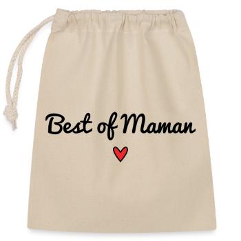 HEART. MAMMA. MOTHER'S DAY. PARTY. HAPPY BIRTHDAY - Closable cotton gift bag (25x30cm) - nature - Front