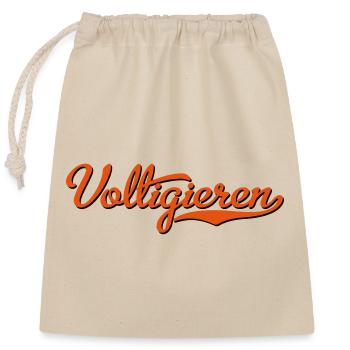 2541614 15344115 Voltigieren - Verschließbarer Geschenkbeutel aus Baumwolle (25x30cm) - Natur - Vorne