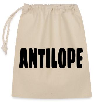 Antelope. Wheelchair humor # - Closable cotton gift bag (25x30cm) - nature - Front