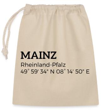 Mainz Rhineland-Palatinate coordinates - Closable cotton gift bag (25x30cm) - nature - Front