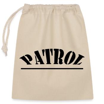 PATROL - Closable cotton gift bag (25x30cm) - nature - Front