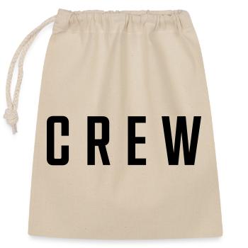 crew - Closable cotton gift bag (25x30cm) - nature - Front