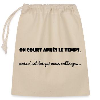 MESSAGE. CITATIONS. HUMOUR. CITATIONS DRÔLES - Sac cadeau en coton avec cordon (25 x 30 cm) - nature - Devant