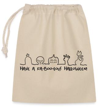 Passez un fa-boo-lous Halloween - Sac cadeau en coton avec cordon (25 x 30 cm) - nature - Devant