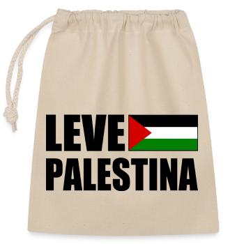 Leve palestina - Closable cotton gift bag (25x30cm) - nature - Front