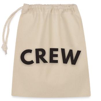 crew - Closable cotton gift bag (25x30cm) - nature - Front